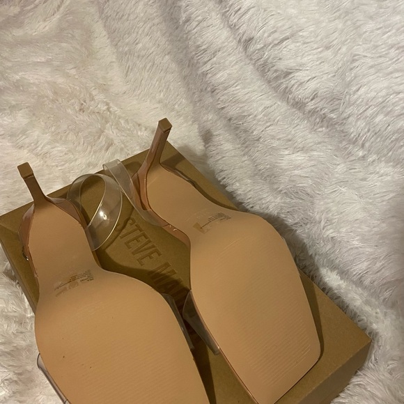 STEVE MADDEN Clear Slingback Open-Toe Heels. Size 11 - Picture 4 of 4